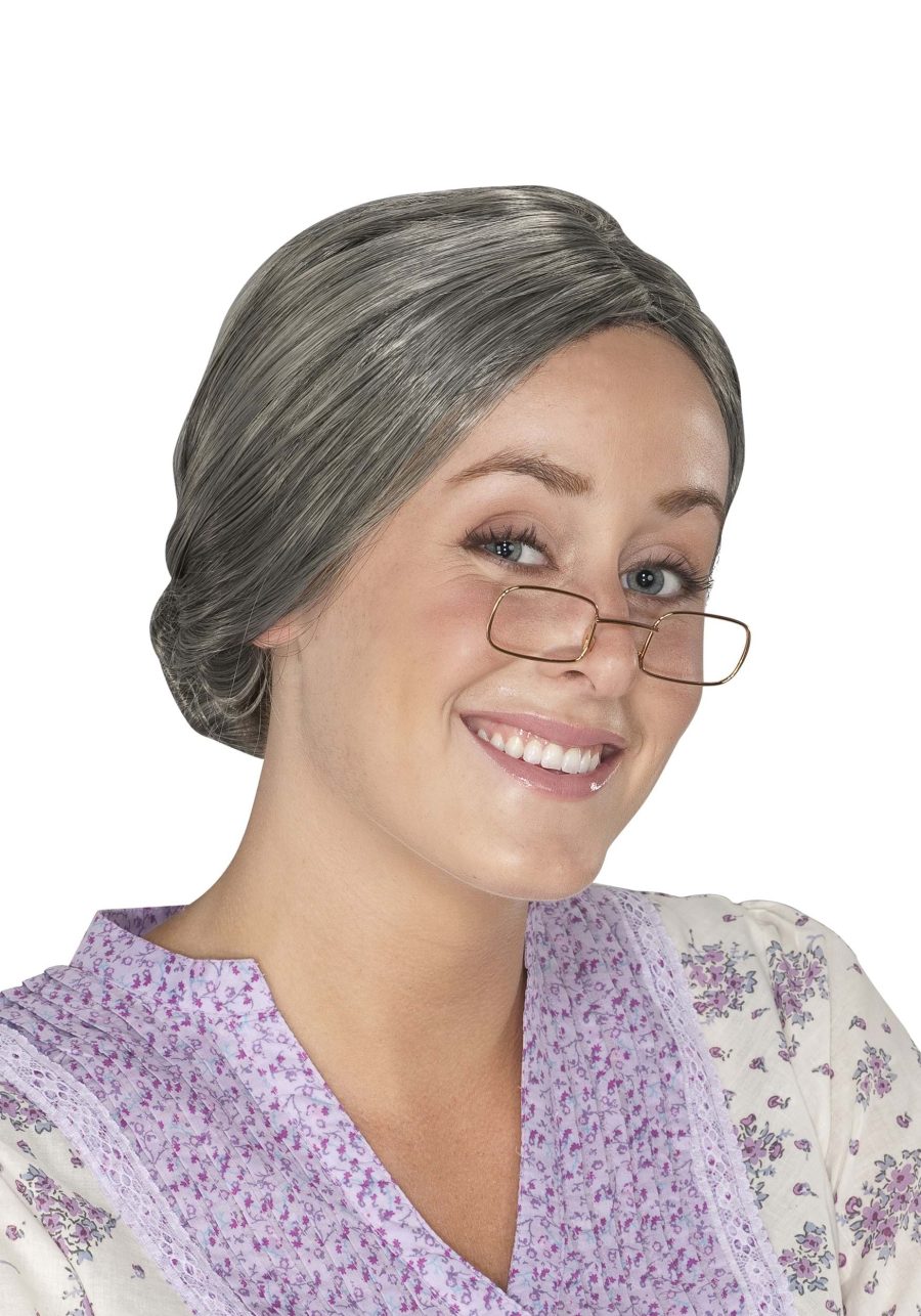 Women's Old Lady Grandma Costume Wig