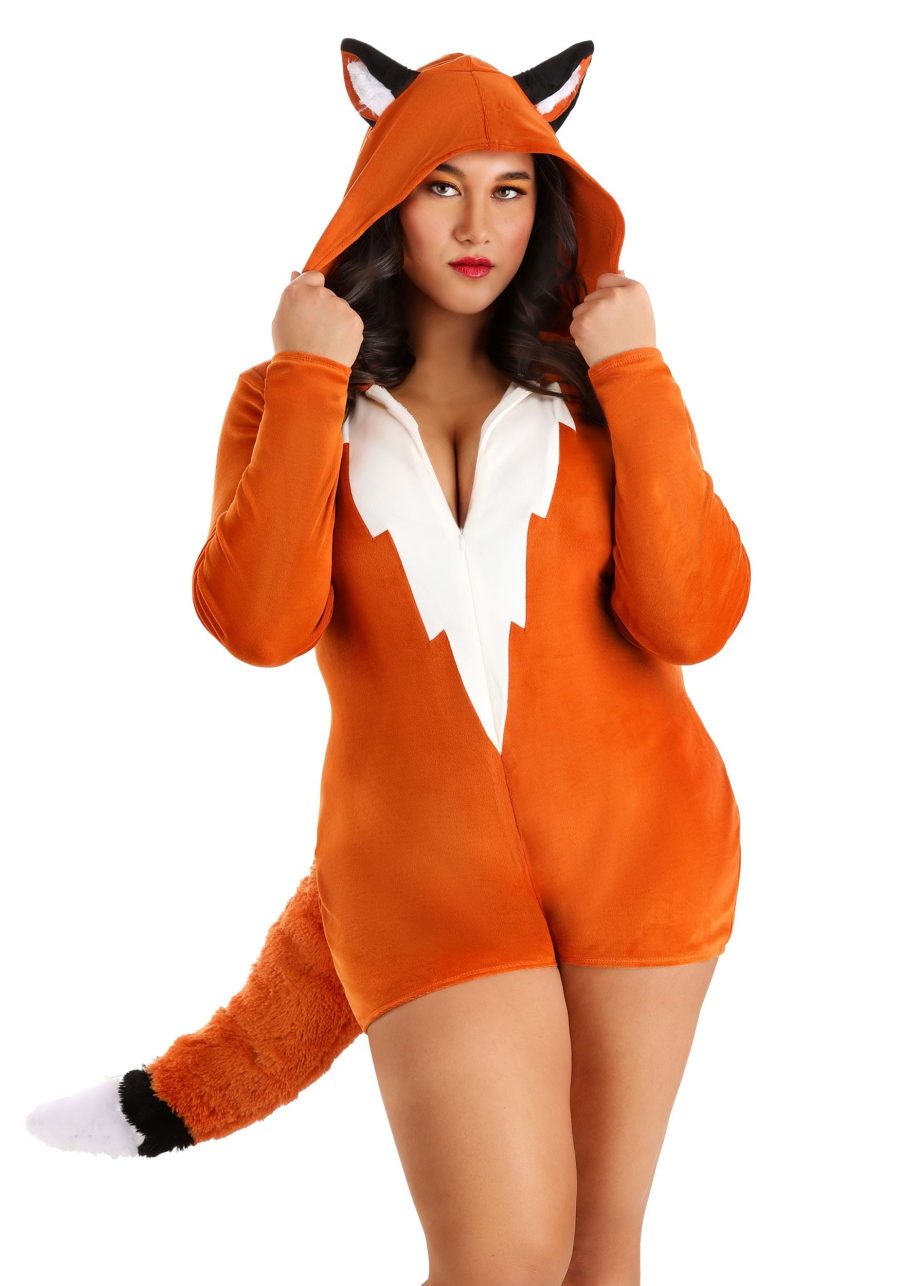 Women's Plus Size Fierce Fox Costume Romper