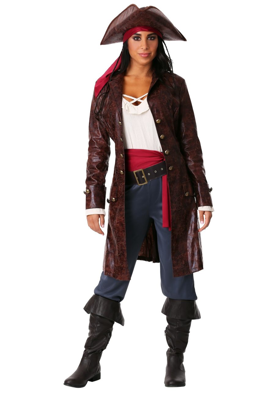 Women's Plus Size Pretty Pirate Captain Costume