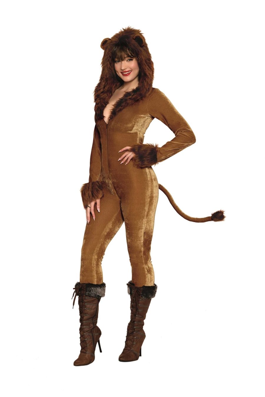 Women's Sexy Timid Lion Jumpsuit Costume