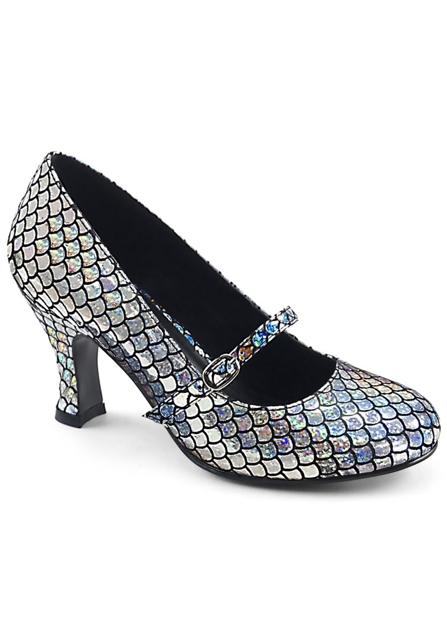 Women's Silver Mermaid Heels