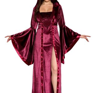 Women's Velvet Hooded Renaissance Maiden Costume