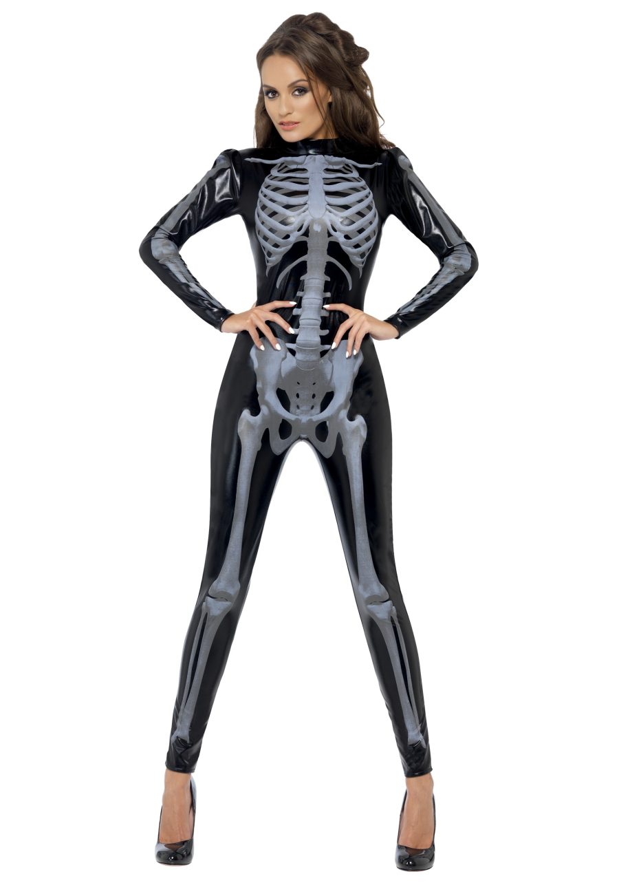 Women's X-Ray Skeleton Jumpsuit Costume