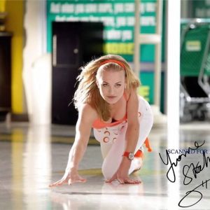 YVONNE STRAHOVSKI AUTOGRAPHED 8X10 RP PHOTO SO SEXY CHUCK