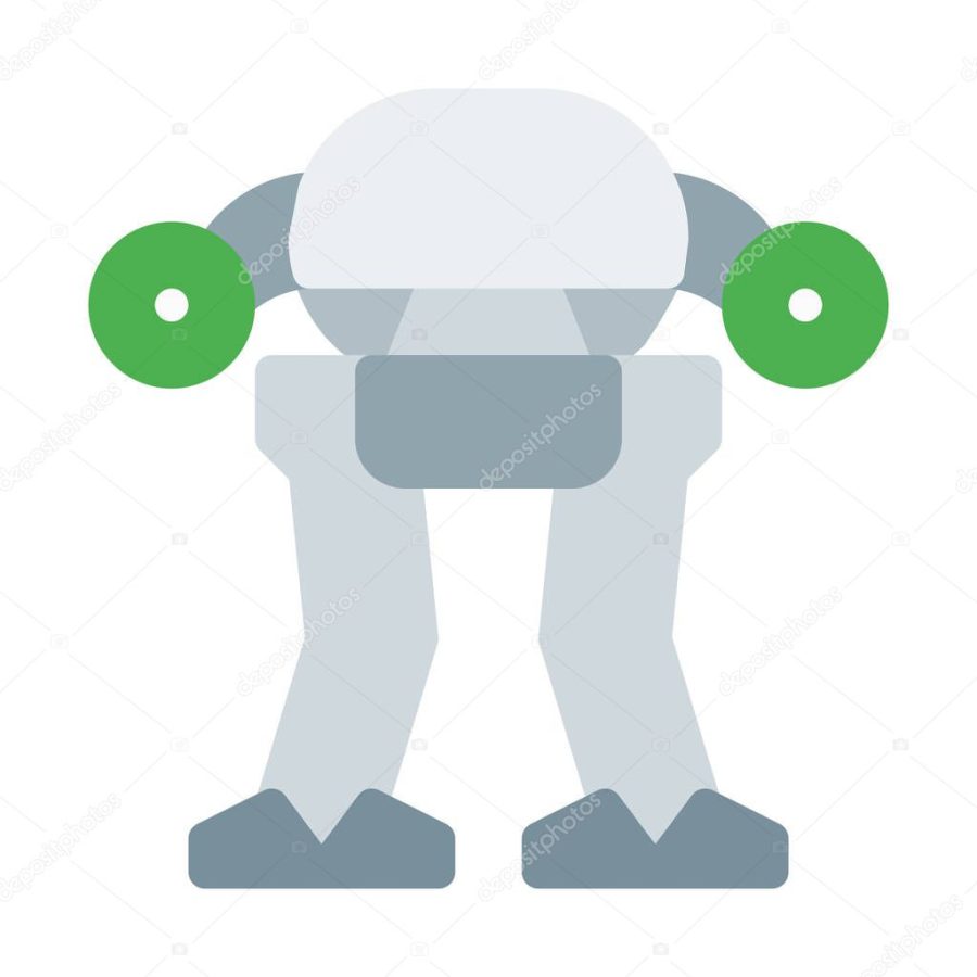 ed 209 icon, simple vector illustration