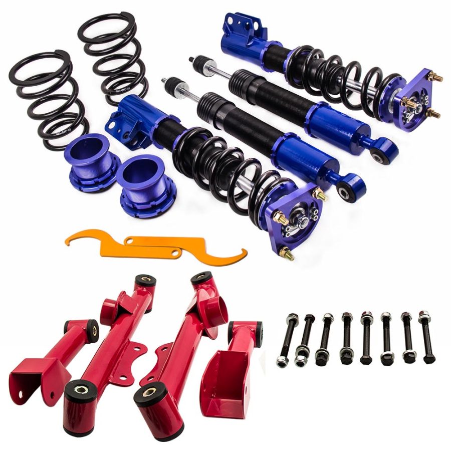 for Ford Mustang 4th 94-04 Adj. Height + Control Arm Racing Coilovers Kits lowering kit