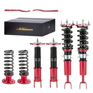 for Nissan 350z coilovers Z33 Height Adj. Coilovers Kits Racing Shocks Red lowering kit