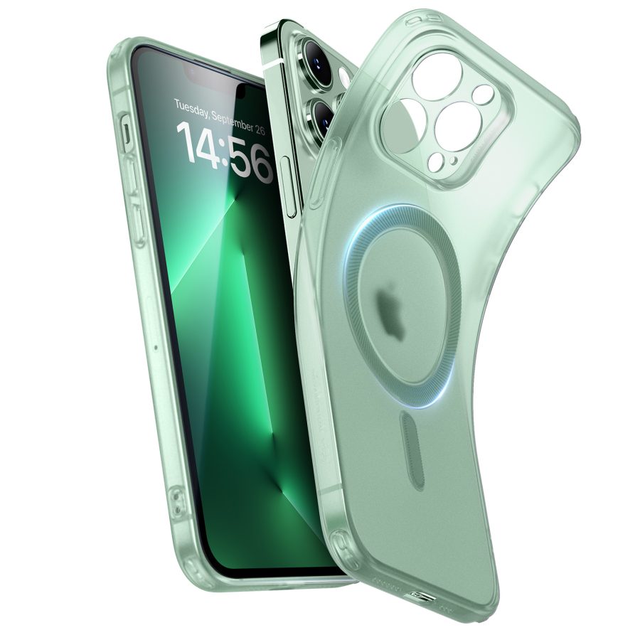 iPhone 13 Pro Zero Clear Case (HaloLock) Frosted Green