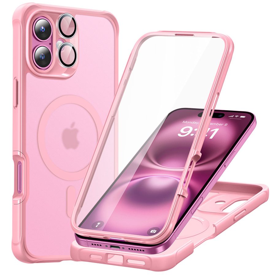 iPhone 16 Armor Tough Case (HaloLock) Frosted Pink