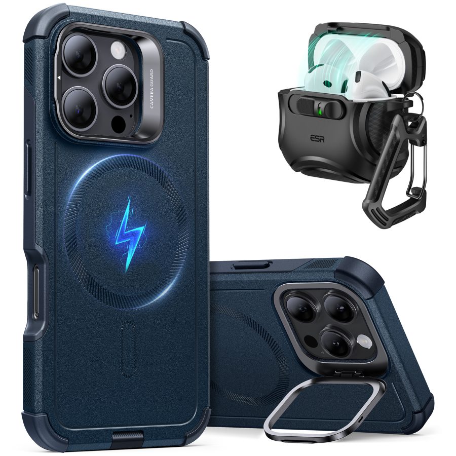 iPhone 16 Pro Max Cyber Protection Bundle (HaloLock) Dark Blue