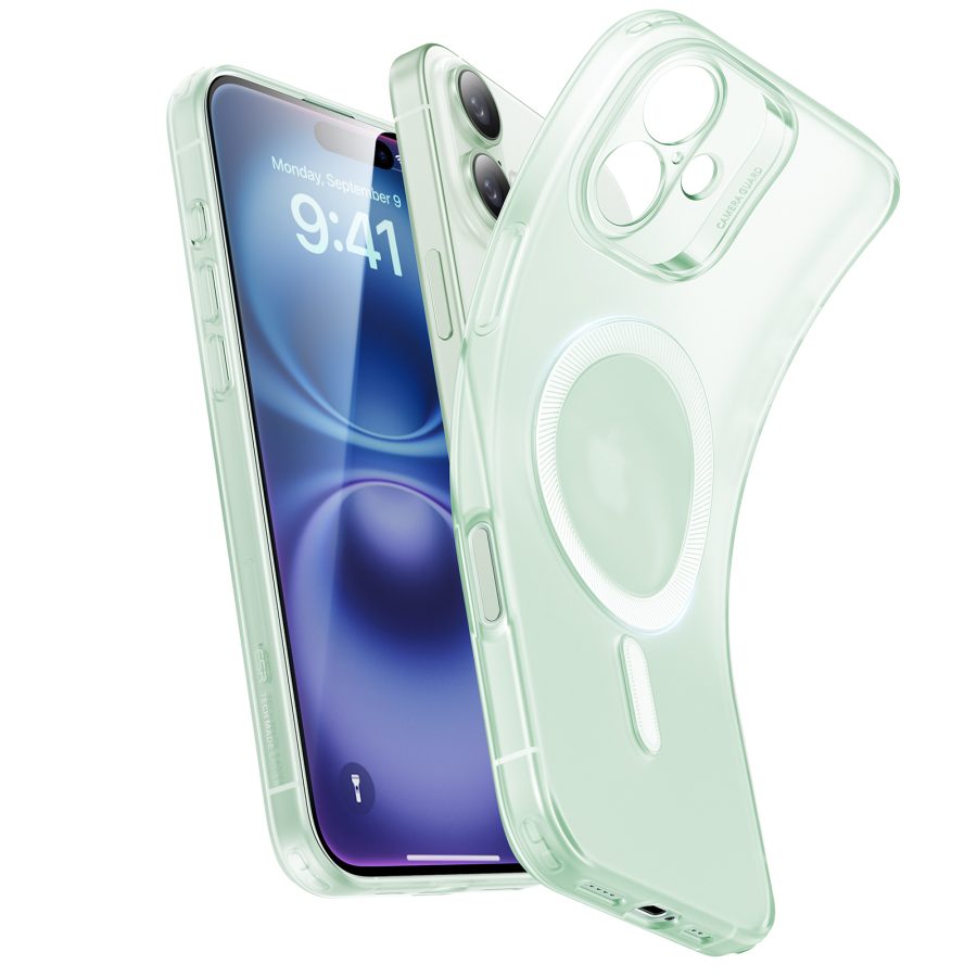 iPhone 16 Zero Clear Case (HaloLock) Frosted Green