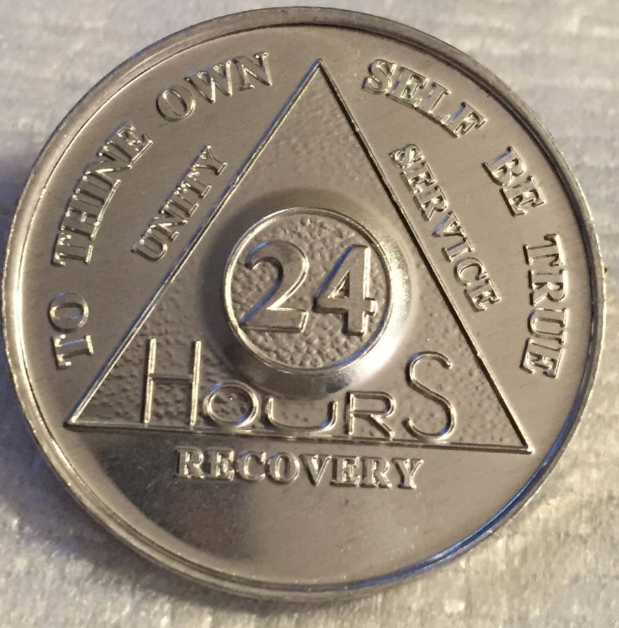 100 Alcoholics Anonymous AA 24 Hours Desire Chip Medallion Aluminum Chips 24hrs