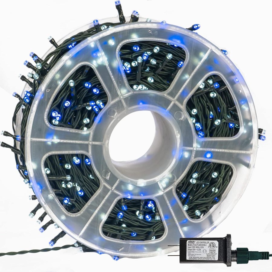 164Ft 500 Led Hanukkah String Lights, 8 Modes Waterproof Plug In Indoor Outdoor