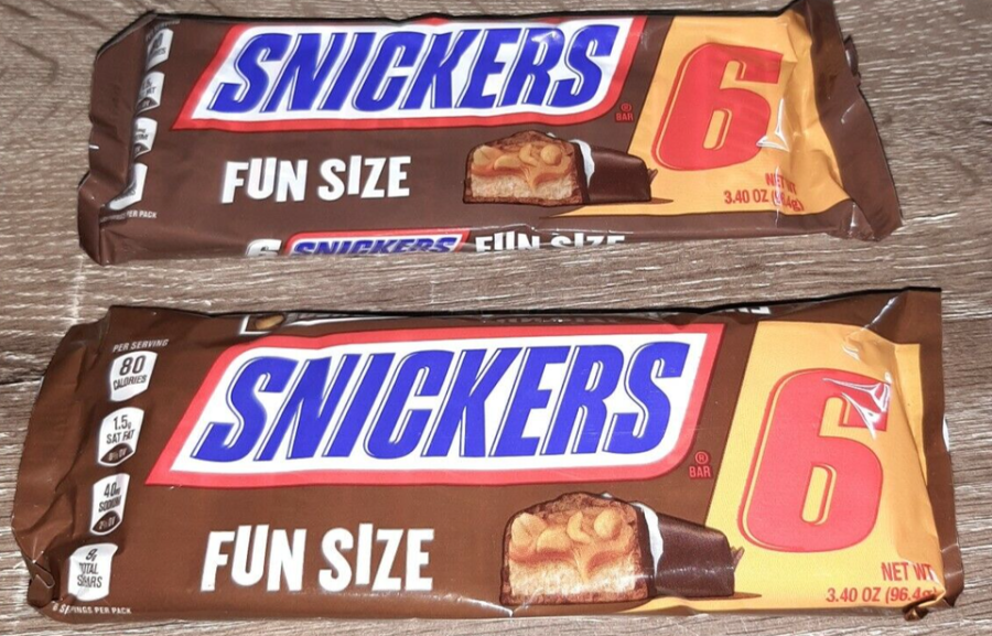 2 Packs of Snickers. 6 Fun Size Candy Bars. 3.40oz packs.