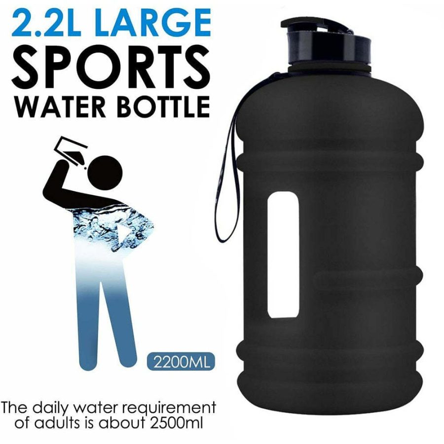 2.2L Sport Water Bottle Large Capacity Gym Training Water Jug 74oz Half Gallon P