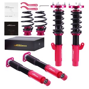 24 Ways Adjustable Coilovers Suspension Kit compatible for BMW 3 (E46) 4-door sedan 318i; 330i; 325i; 328i; 318d; 320d; 320i,325i ;330d (02/1998-04/2005) lowering kit