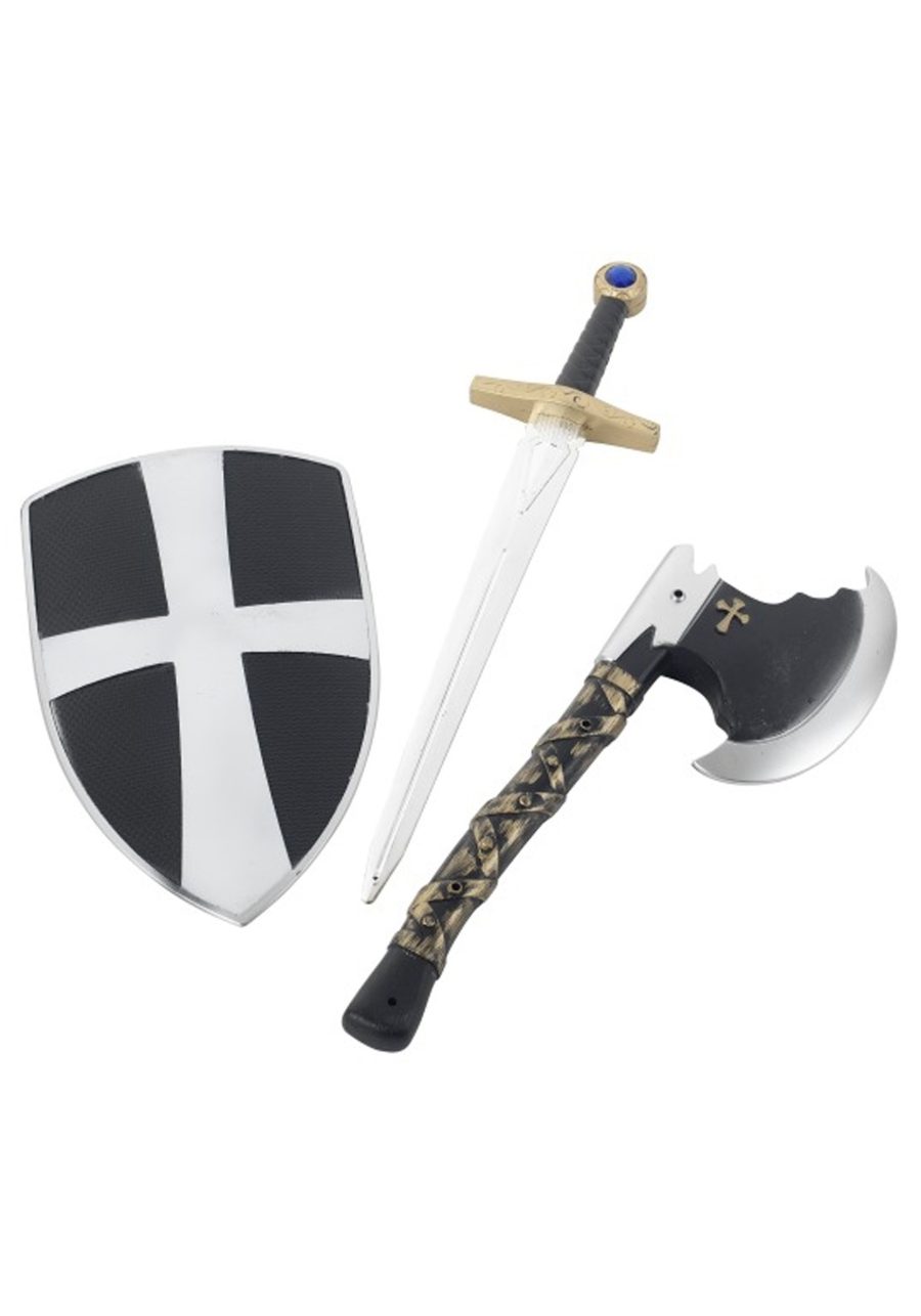 3 Piece Crusader Costume Weapon Set