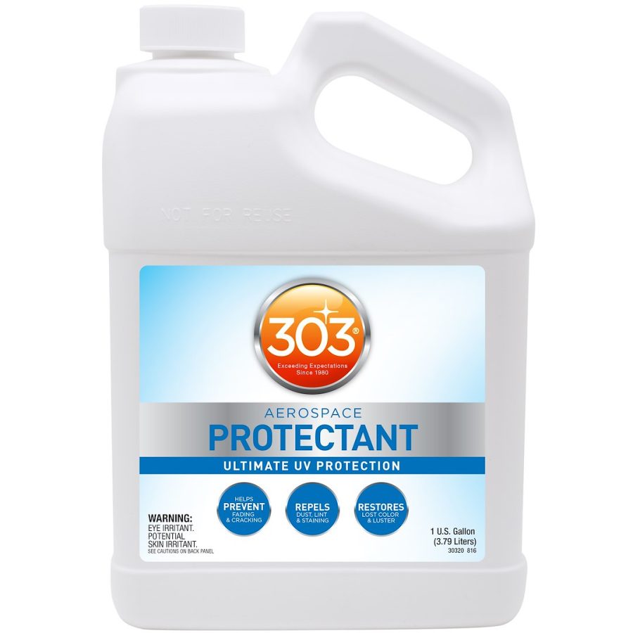 303 30320 303 UNIVERSAL AEROSPACE PROT 128OZ, 1 Gallon Jug; Single; Used For Vinyl/ Synthetic And Natural Rubber/ Plastic/ Finished Leather/ Gel-Coat/ Fiberglass/ Carbon Fiber