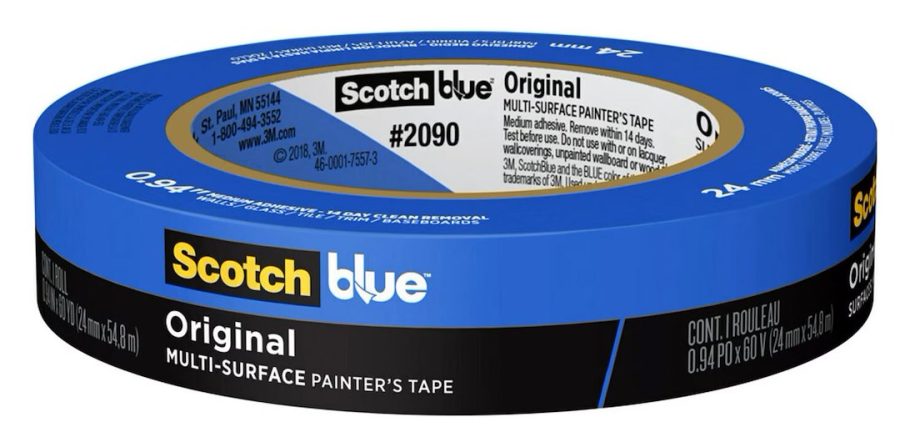 3M 03681 3M PART, Used For Masking Painting/ Paint Preparation; 0.94 Inch Width x 60 Yards Length; Blue; Single