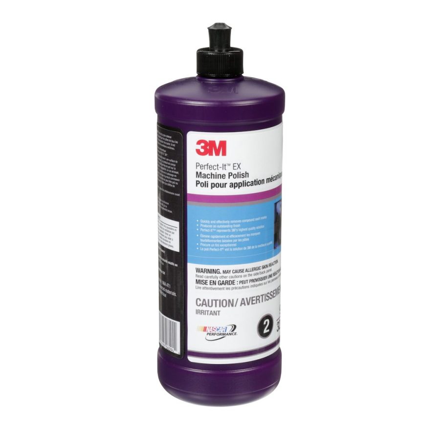 3M 06094 3M PERFECT-IT EX MACHIN, Used To Eliminate Swirl Marks And Produces A High Gloss Finish; Liquid; Black; 32 Ounce; Single