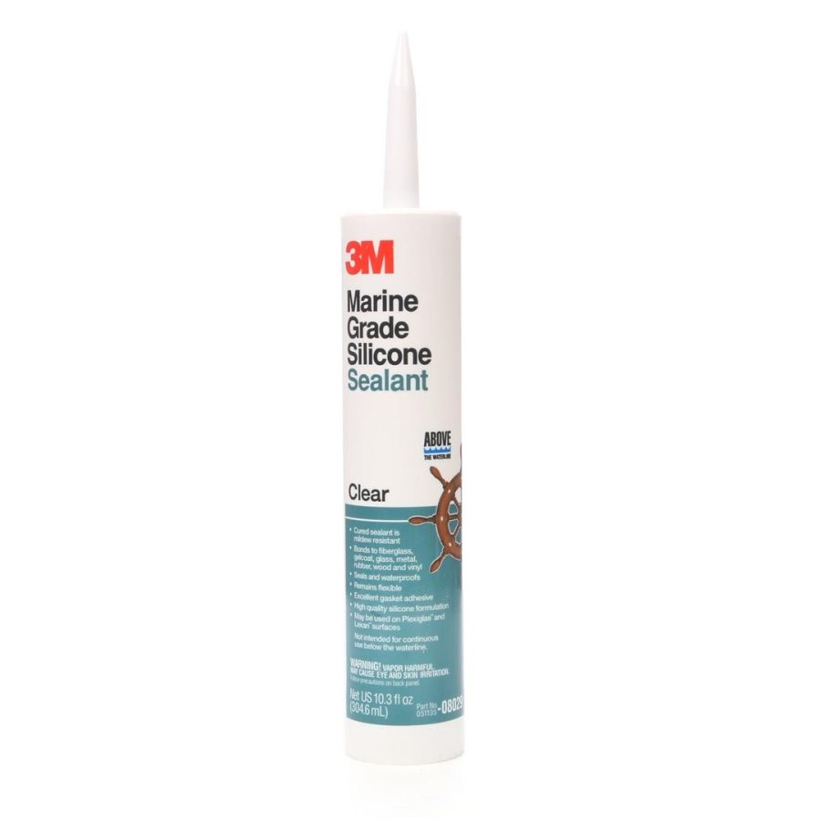 3M 08029 Adhesive Sealant; Marine Grade ®; Adheres To Bare And Painted Metal/ Fiberglass/ Glass/ Non-Oily Woods/ Plastics And Abraded Rubbers; Single