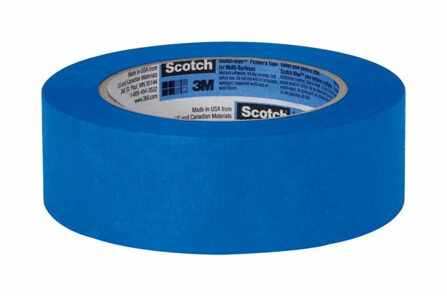 3M 09168 3M PART, Used For Masking Painting/ Paint Preparation; Acrylic Adhesive; 1.88 Inch Width x 60 Yards Length; Blue; Polyethylene Film Backing; Single