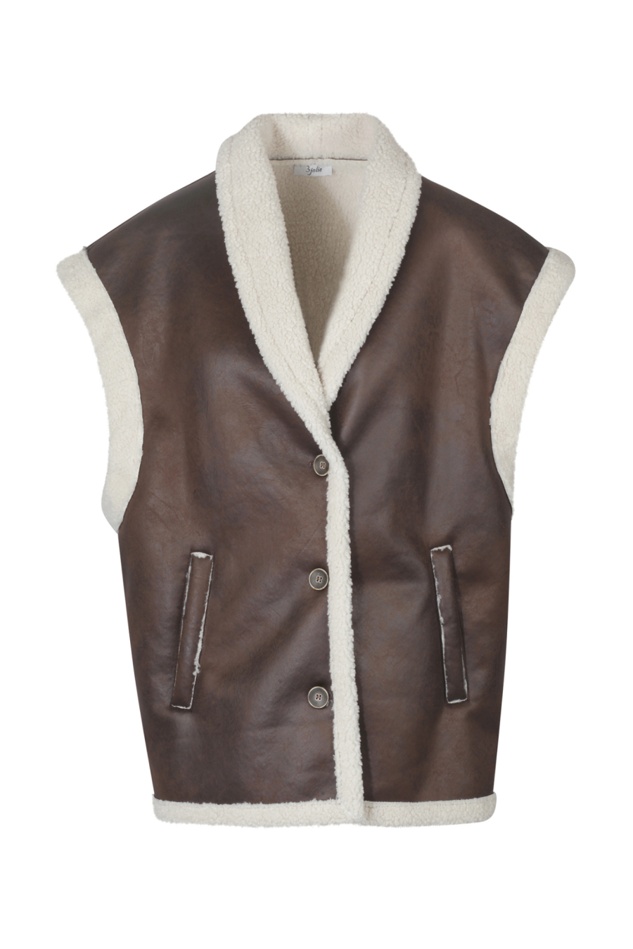 3jolie - Vest - 441655 - Brown