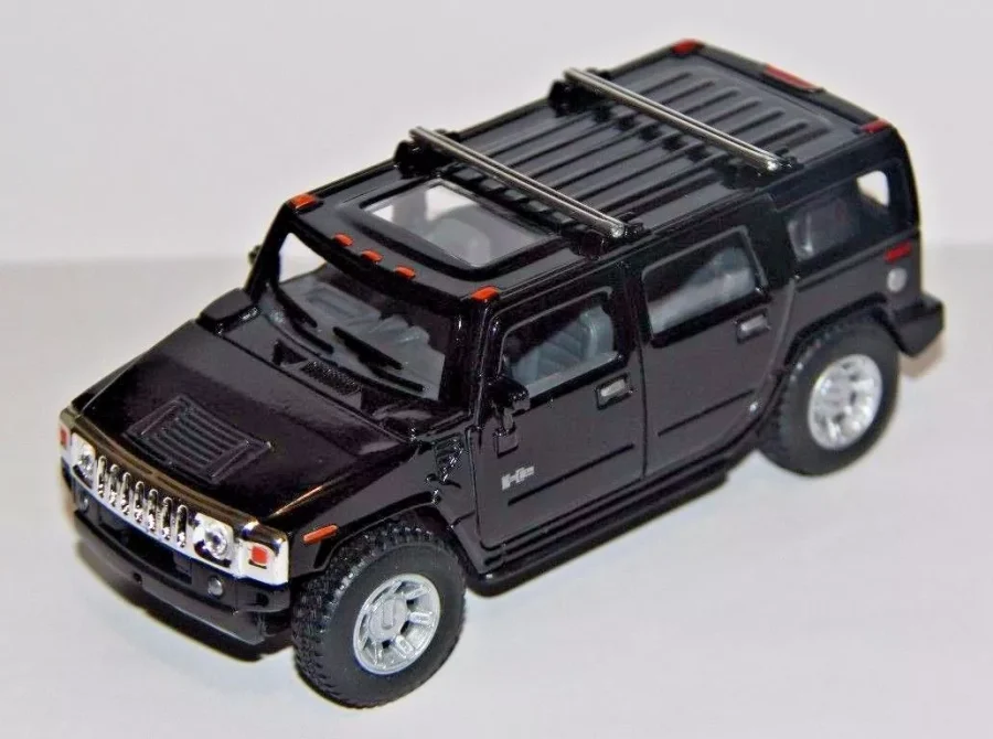 5" New 2008 Hummer H2 Suv 1:40 Diecast Toy Car Model Pull Action Black New USA S