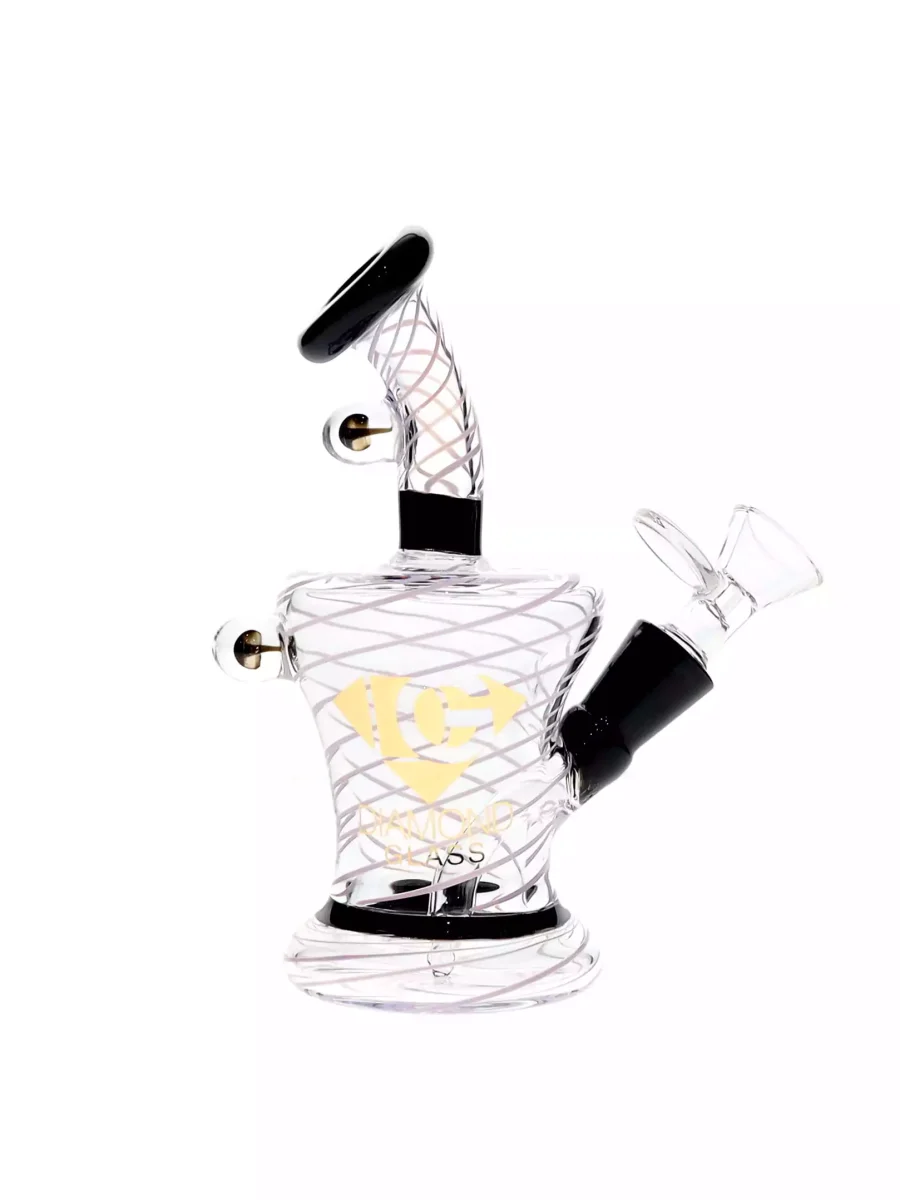 6" Krabs Stem Perc Dab Rig by Diamond Glass