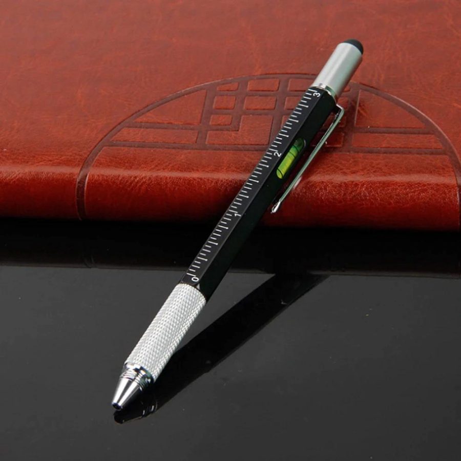 6-in-1 Multifunctional Stylus Pen with Level, Screwdriver, and Ruler