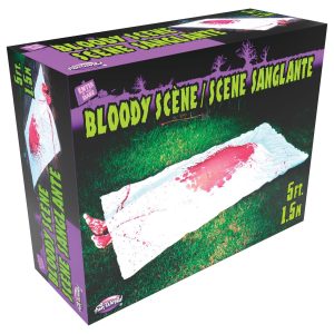 6FT Bloody Crime Scene with Feet and Inflatable Body Prop