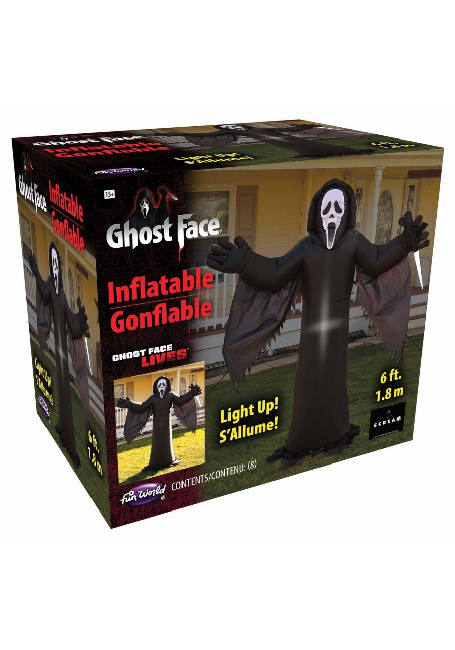 6FT Scream Ghost Face Inflatable Decoration