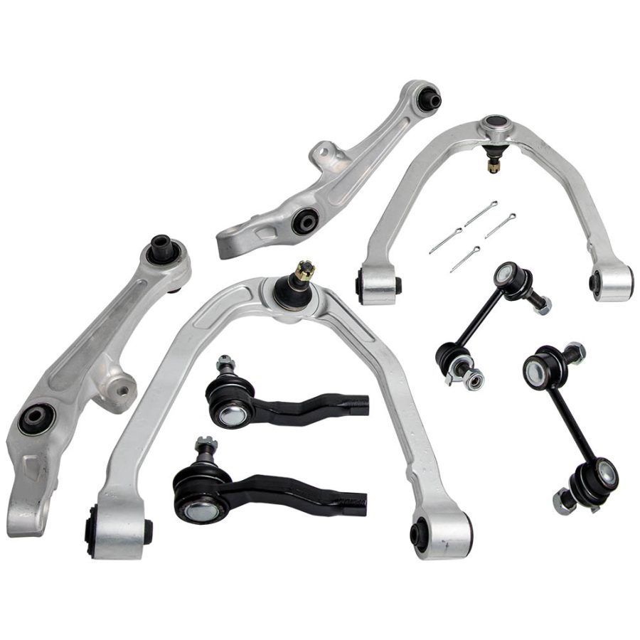 8 Pcs Front Control Arms Tierods Sway Bars compatible for Infiniti G35 2003 - 2006 RWD