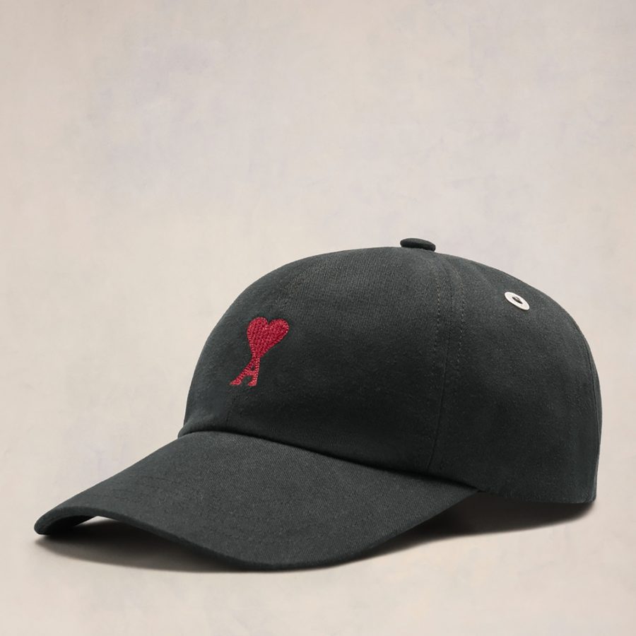 AMI De Coeur Logo-Embroidered Cotton-Canvas Baseball Cap