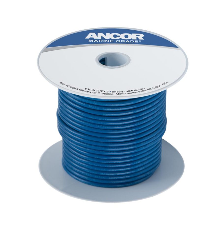 ANCOR 108110 DARK BLUE 10 AWG TINNED COPPER WIRE - 100