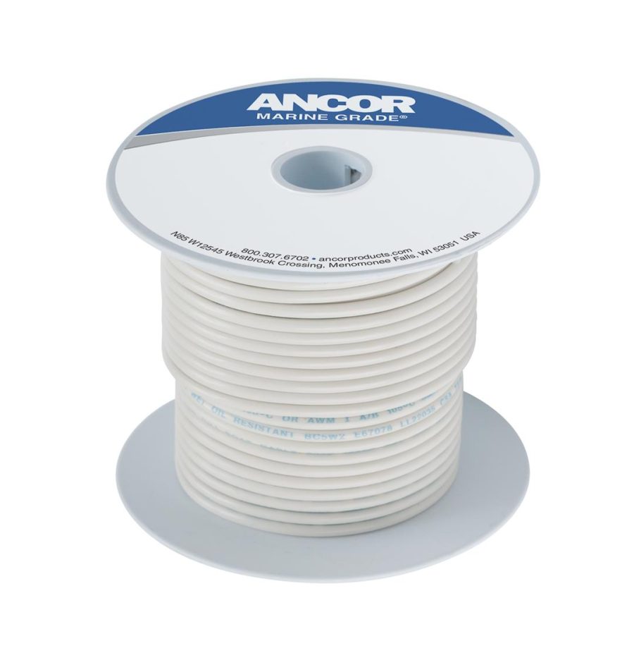 ANCOR 111710 WHITE 8 AWG TINNED COPPER WIRE - 100