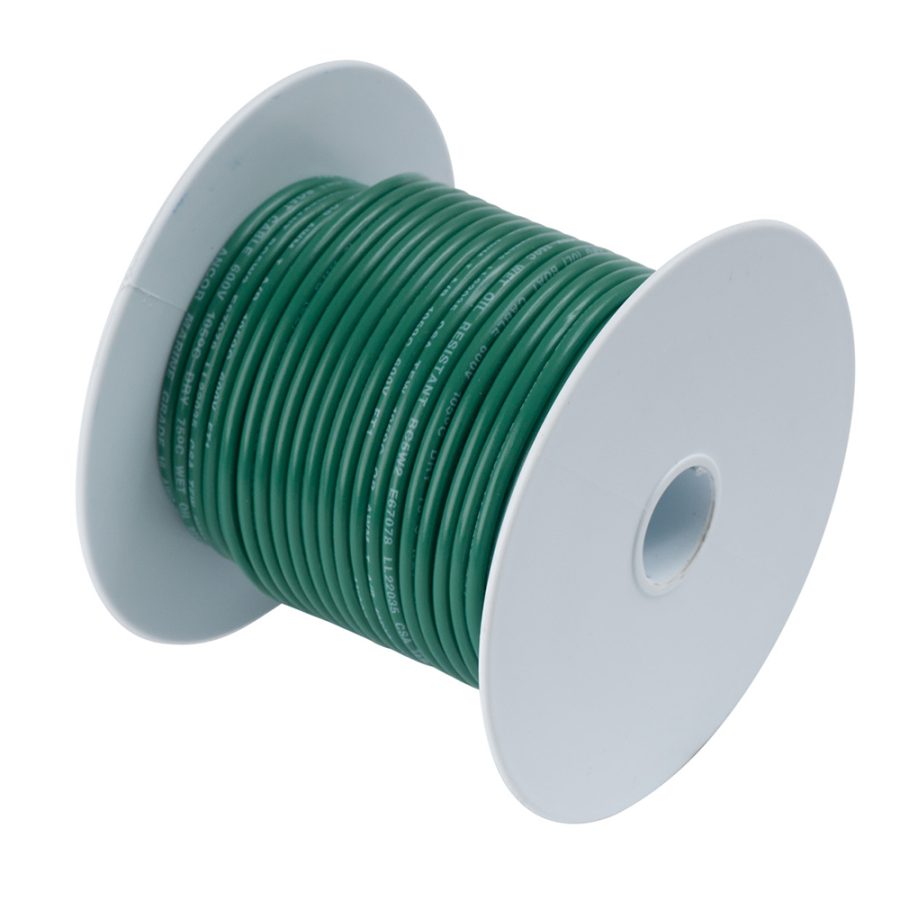 ANCOR 112302 TINNED COPPER WIRE - 6 AWG - GREEN - 25