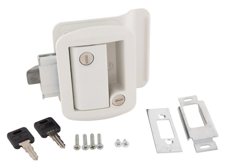 AP PRODUCTS 013571 White Global Travel Trailer Entrance Lock Set