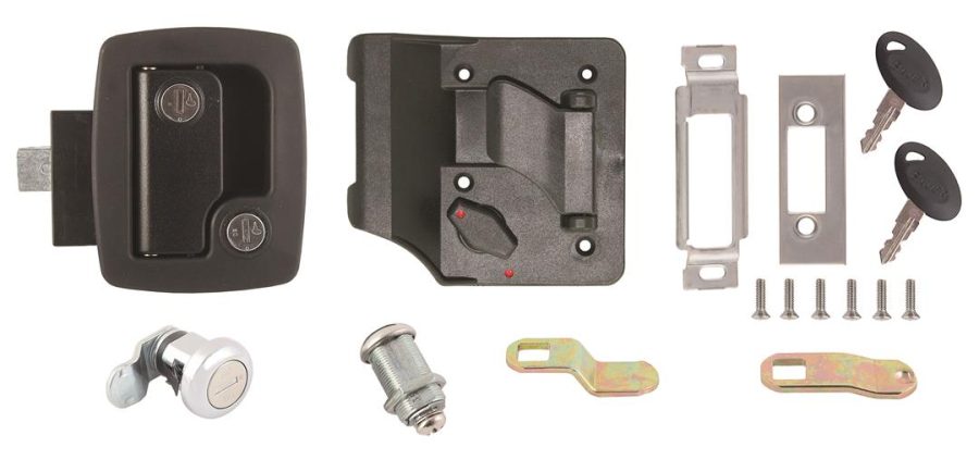 AP PRODUCTS 0136201 RV Door Lock Keyed Alike Kit - Standard Black