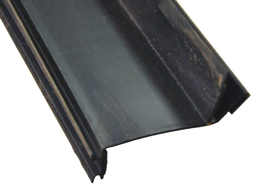 AP PRODUCTS 018-1932-168 BOTTOM PAN SEAL W/ 1.25, Bottom Pan Seal; Used When Either Repairing Or Installing New Schwintek Slide; 14 Foot Length x 3 Inch Width x 2 Inch Height; Black; With 1-3/4 Inch Wiper