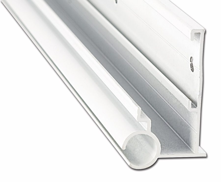 AP PRODUCTS 021-56301-16 GTR/AWN.RAIL P.WHT 16FT EA, With Insert Gutter Rail; Aluminum; 16 Foot Length x 1 Inch Width x 1-3/4 Inch Height; Polar White