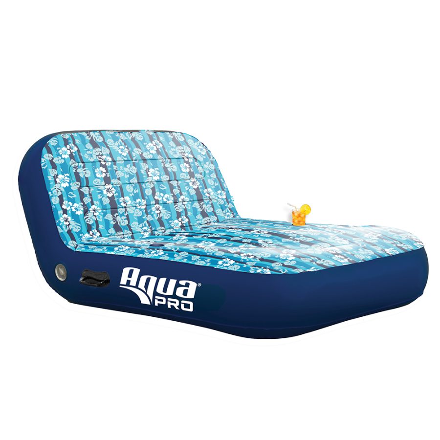 AQUA LEISURE APL17011S2 ULTRA CUSHIONED COMFORT LOUNGE HAWAIIAN WAVE PRINT - 2-PERSON