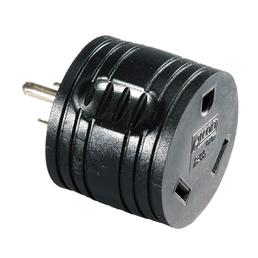 ARCON 13333 ADAPTER 30A-15A ROUND CSA BULK, 4 Pin Male Plug End And Striped End; 30 Amp; UL Listed; Unpackaged