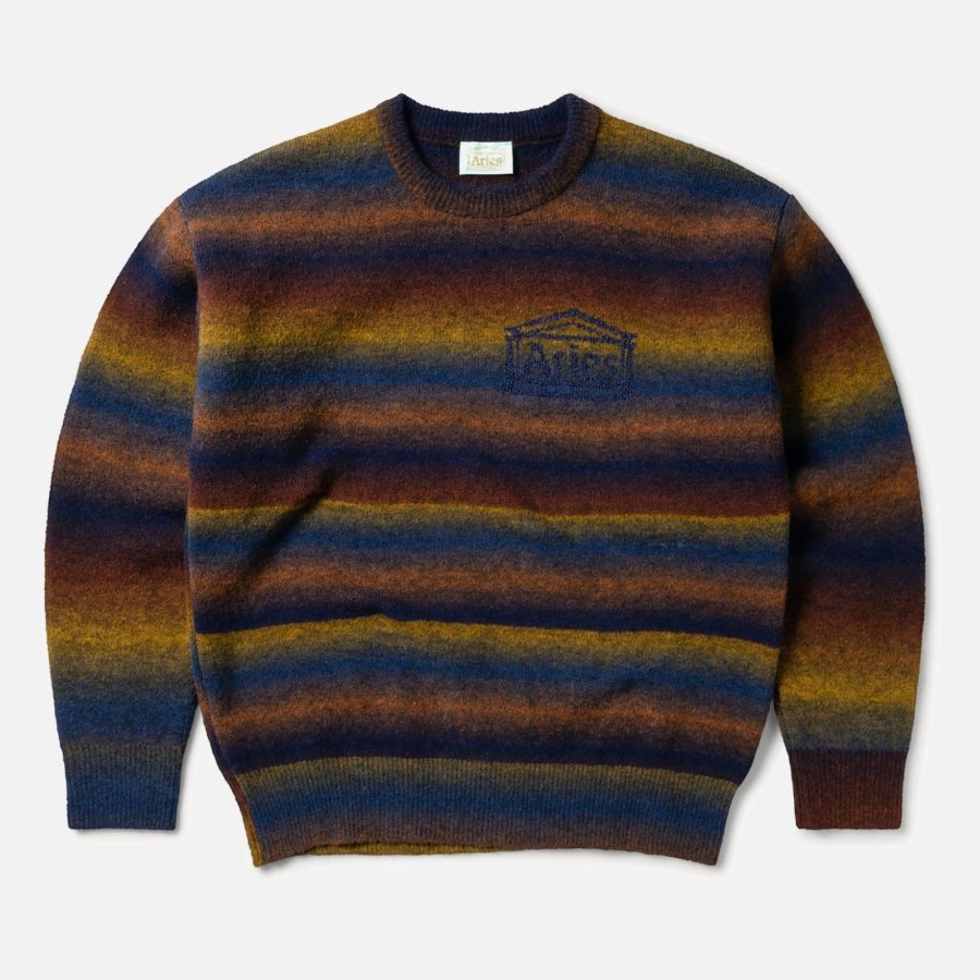 ARIES Space Dye Intarsia-Knit Jumper - L