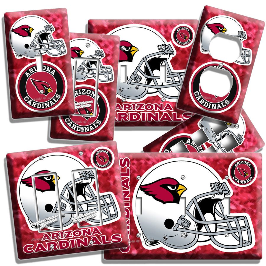 ARIZONA CARDINALS FOOTBALL TEAM LIGHT SWITCH OUTLET PLATE COVER ROOM HOME DECOR