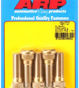 ARP 100-7727 WHEEL STUD KIT SUBARU/SCION, M12 x 1.25 Thread Size; 1.75 Inch Under Head Length; 0.565 Inch Knurl Diameter; 0.270 Inch Knurl Length; 0.000 Inch Nose Length; Set of 5