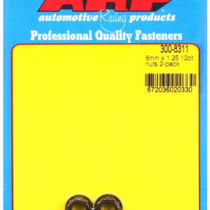 ARP 400-8310 M8X1.25 SS 12PT NUT KIT, 12 Point; 8 Millimeter x 1.25 Thread Size; 10 Millimeter Socket Size; 180000 PSI Tensile Strength; Polished; Stainless Steel; Single