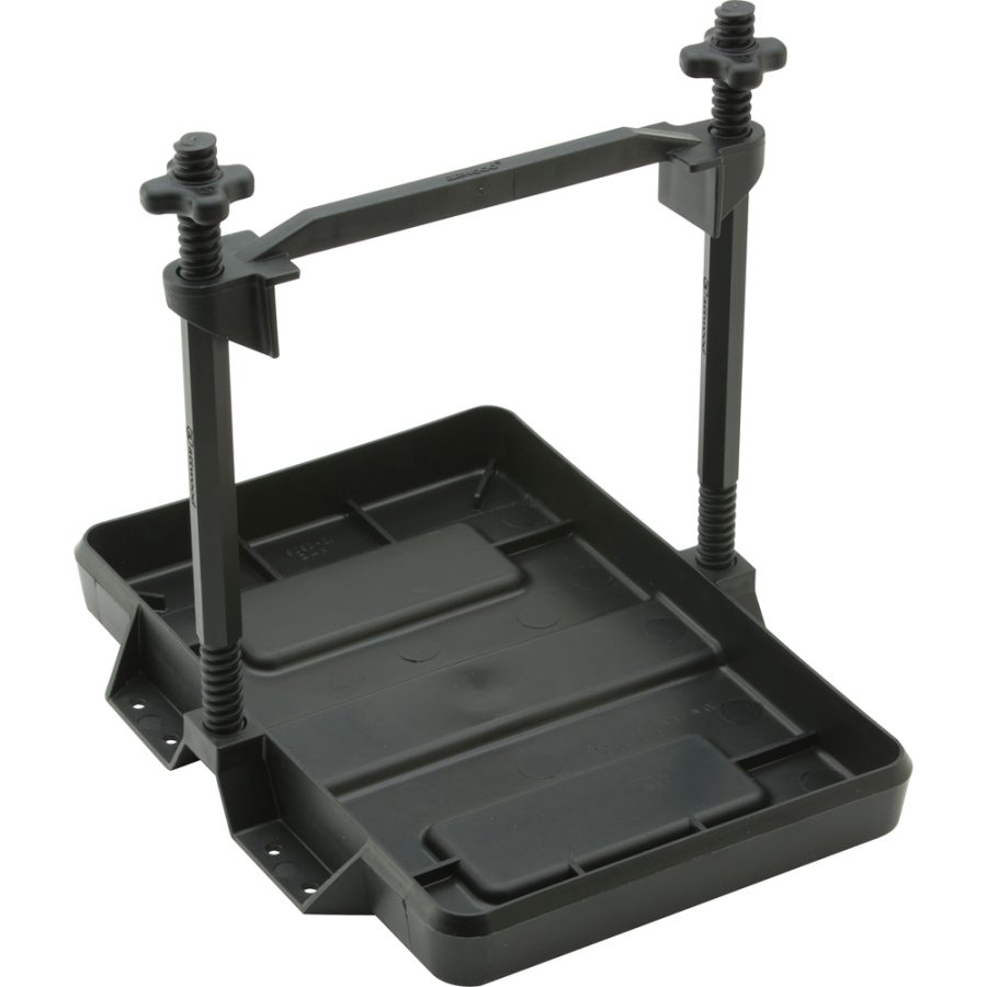 ATTWOOD 9098-5 HEAVY-DUTY ALL-PLASTIC ADJUSTABLE BATTERY TRAY - 27 SERIES