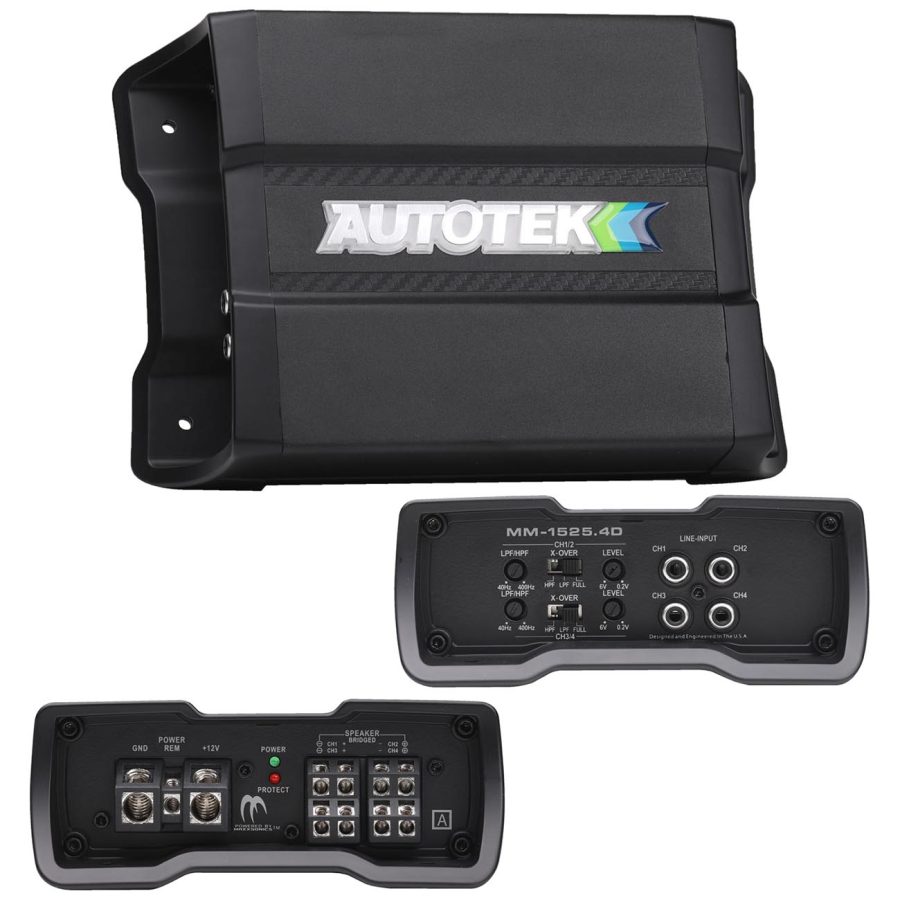 AUTOTEK MM-1525.4D Mean Machine Compact D Class Amplifier 1500 Watts 4 Channel