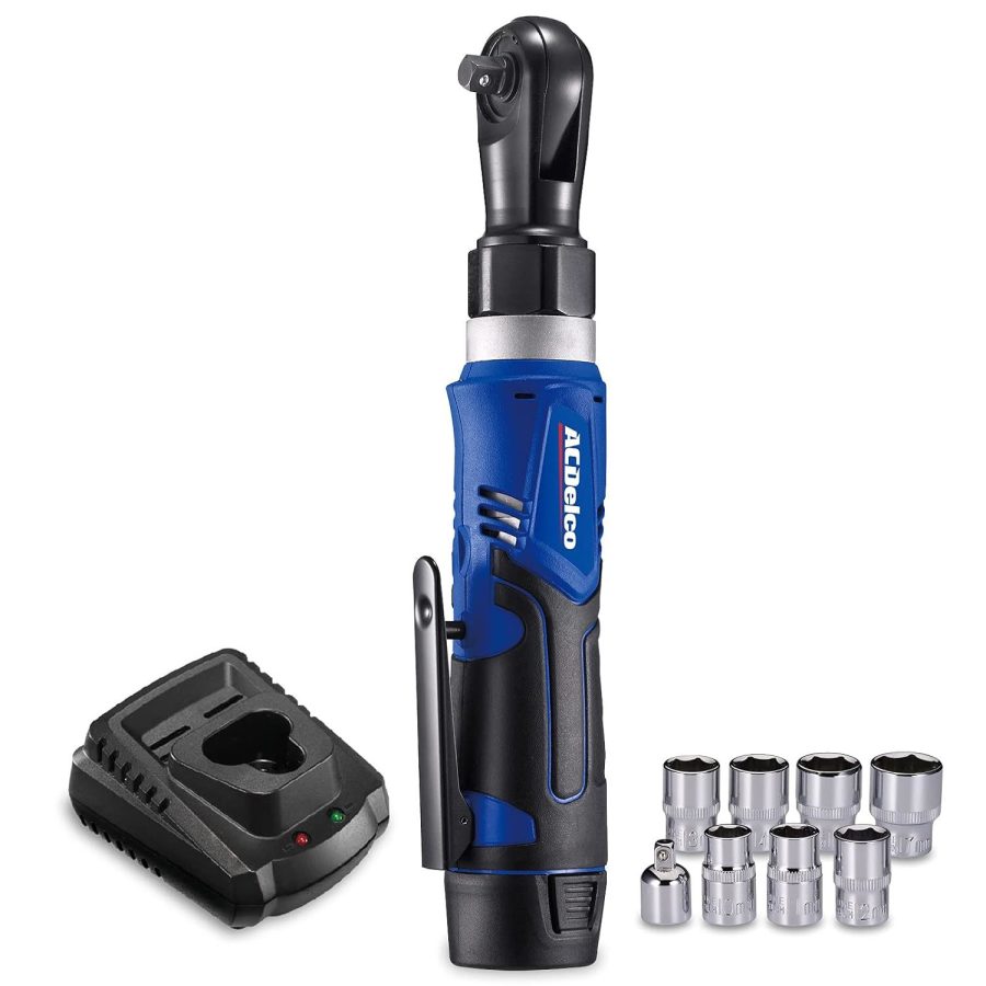 Acdelco P G12 Series 12V Li-Ion Cordless 3/8 45 Ft-Lbs. Ratchet Wrench Tool Kit